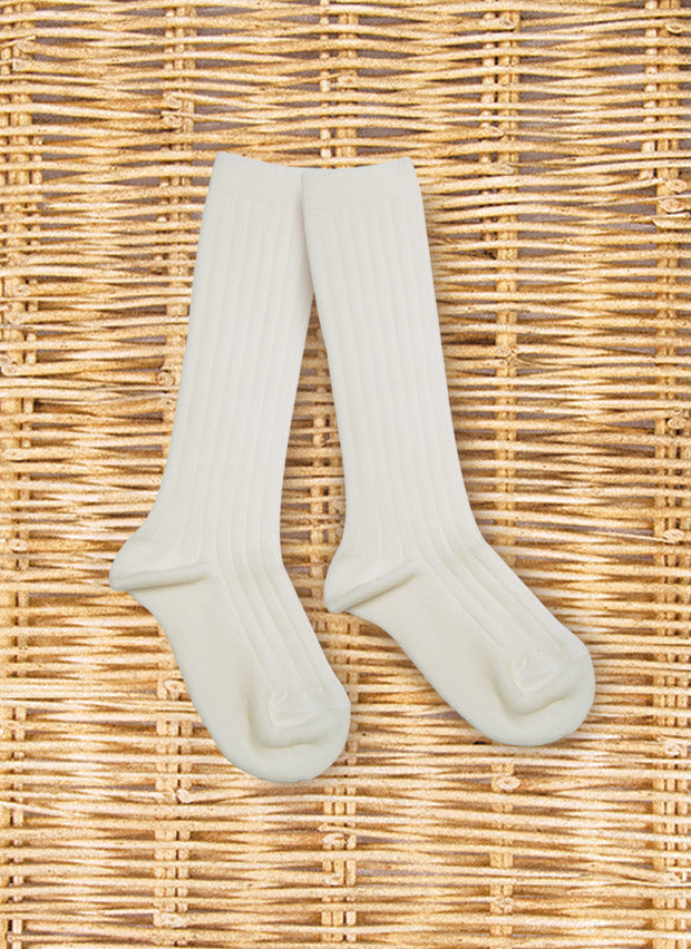 Warm Cotton Socks Ribbed Cream