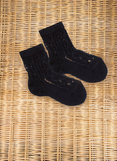 Short Socks Crochet blue baroni firenze