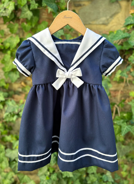 Alla Marinara Vestito Marinaretta Bambina Abitino Marinara
