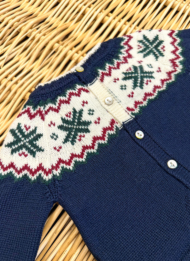 Pure wool jacquard three piece set