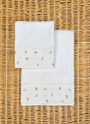 Pink flowers Towel Set baroni firenze