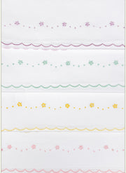 FLOWERS & POIS SCALLOPED SHEET