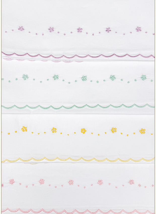 FLOWERS & POIS SCALLOPED SHEET