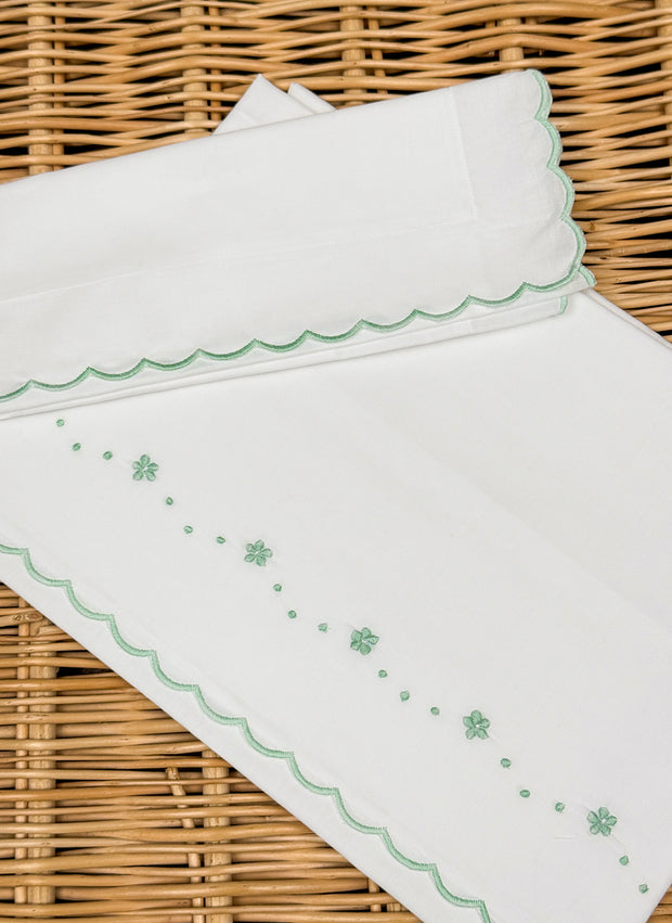 FLOWERS & POIS SCALLOPED SHEET