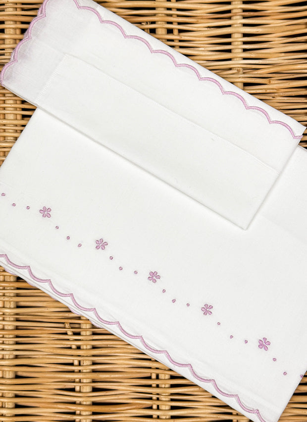 FLOWERS & POIS SCALLOPED SHEET