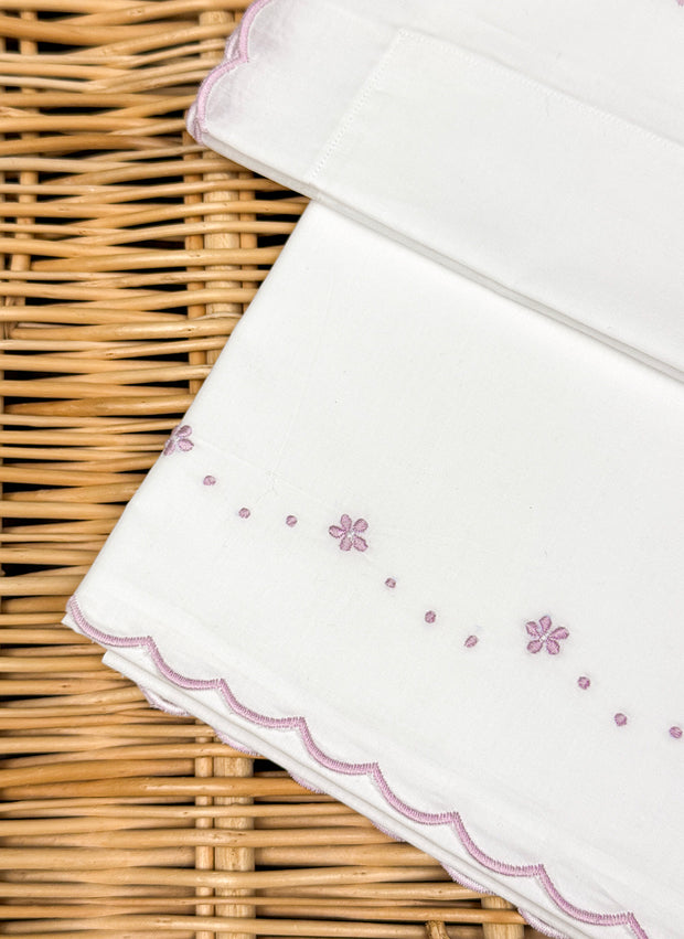 FLOWERS & POIS SCALLOPED SHEET