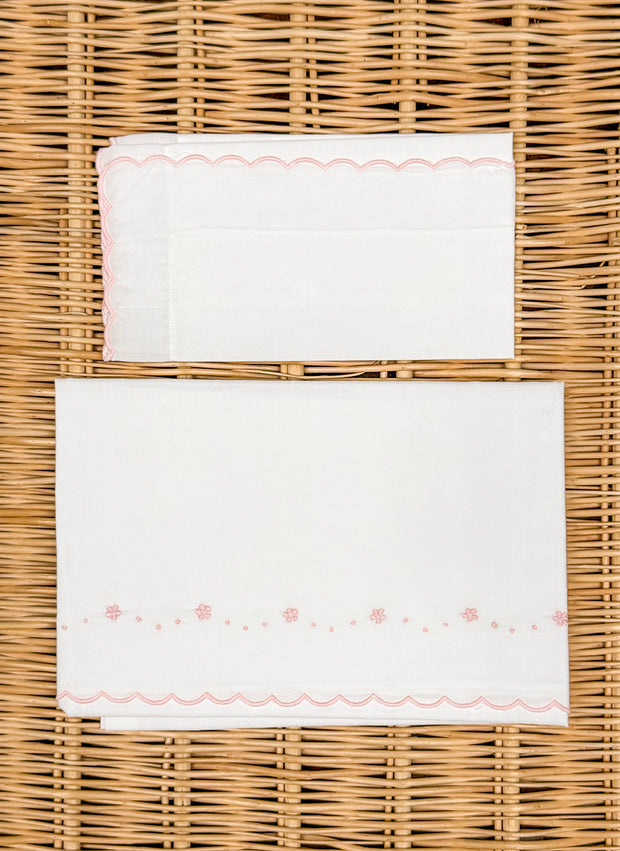 FLOWERS & POIS SCALLOPED SHEET