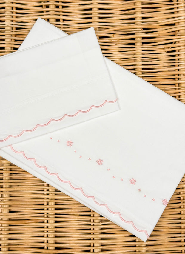 FLOWERS & POIS SCALLOPED SHEET