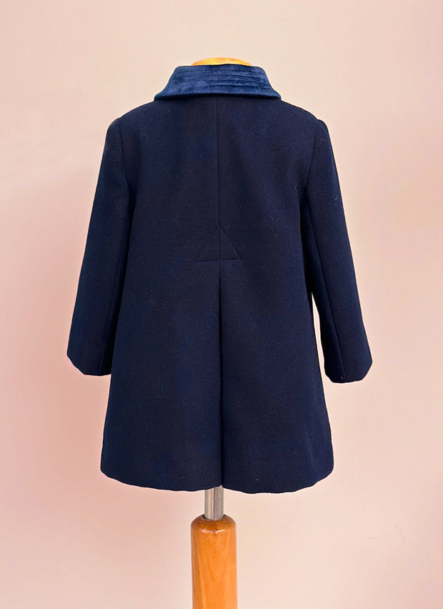 Classic blue English Style Coat baroni firenze