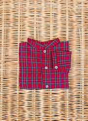 Long Sleeve Boy Shirt-Tartan