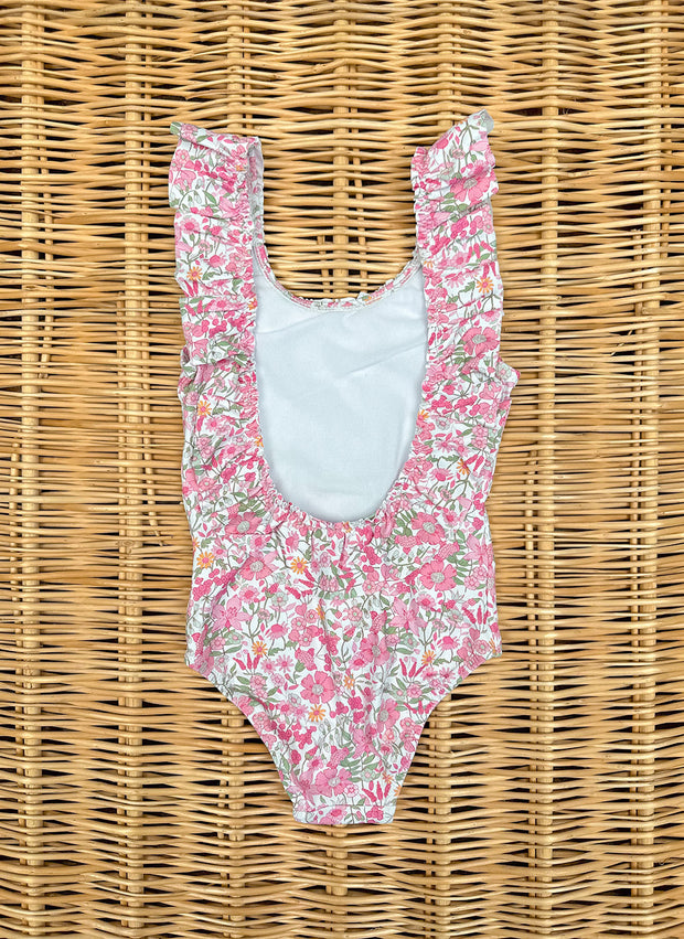 Pink Flowers Onepiece Swimsuit