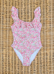 Pink Flowers Onepiece Swimsuit - LADY