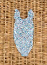 Blue Flowers Onepiece Swimsuit