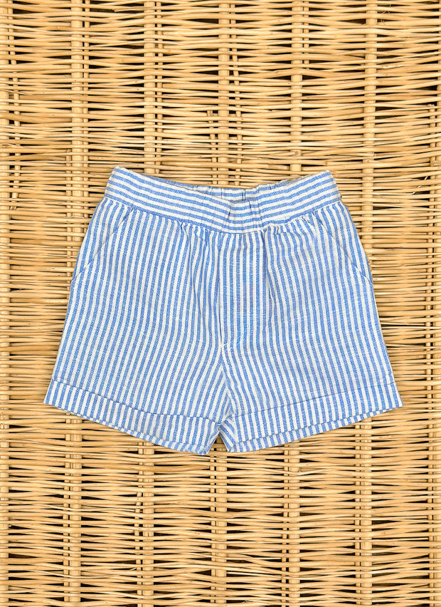 Linen Cotton Striped Shorts baroni firenze