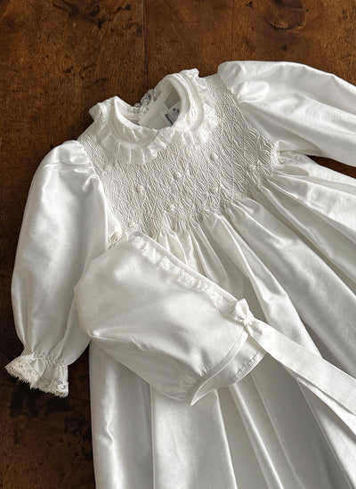 Lace and Smock Christening/Presentation Dress