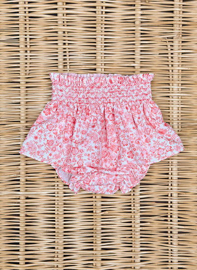 Pink flowers Smock volant Bloomer