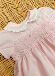 Light Pink Piquet Smock Dress