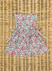 Girly Angel Sleeves bow Dress with flowers baroni firenze