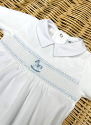 Chenille Sleepsuit Smock and Embroidery