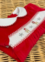 Christmas Red Chenille Sleepsuit