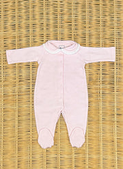 Chenille Sleepsuit Embroidered Collar