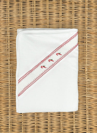 Chenille Candy Canes Blanket