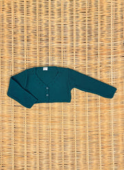 Cropped Pure Wool Cardigan