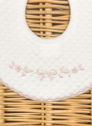 Bow and flowers bib