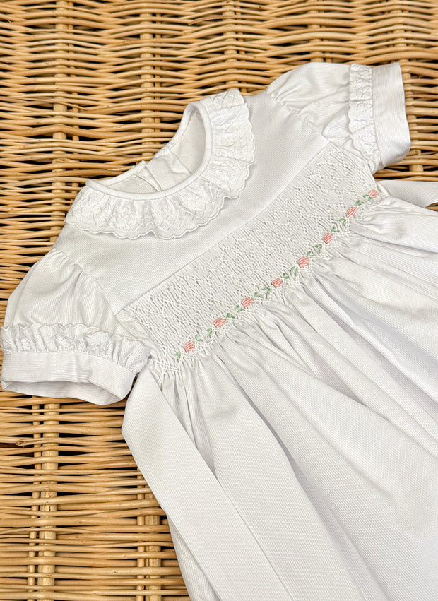 Little roses handmade smock dress