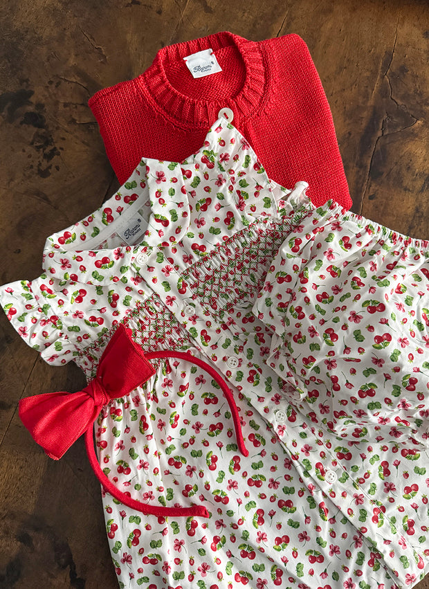 Girl Cherry Smock Dress