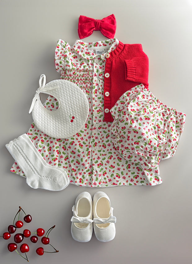 Girl Cherry Smock Dress