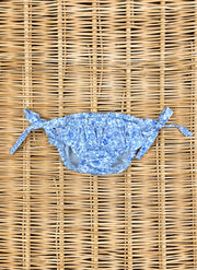 Blue flowers Rouche cotton Swimsuit