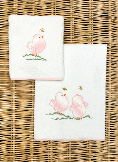 SET DI ASCIUGAMANI CON PULCINI