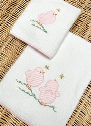 SET DI ASCIUGAMANI CON PULCINI