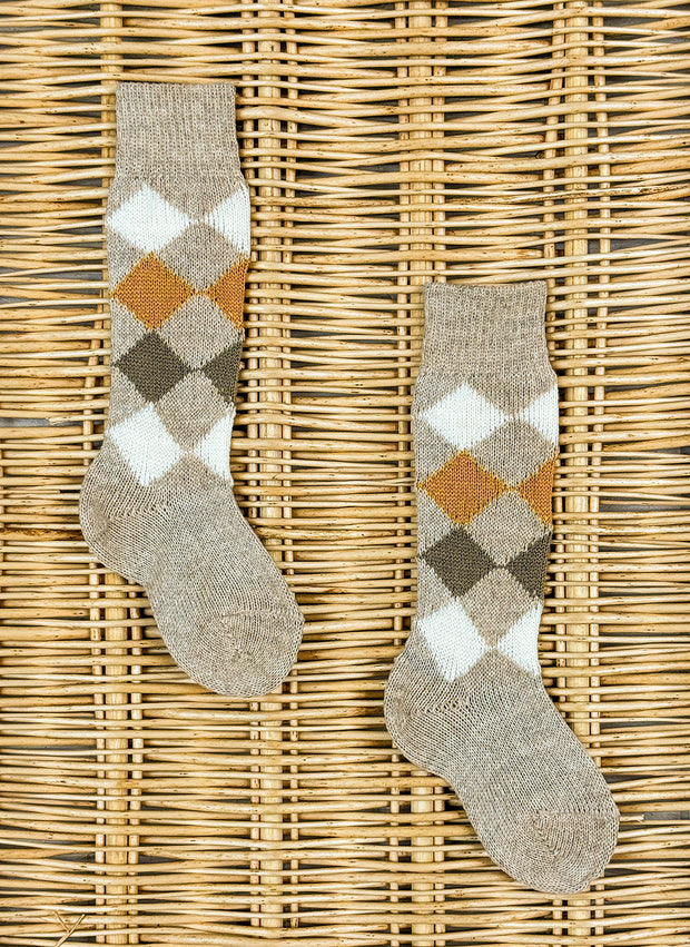 Merinos Diamonds High Wool Socks