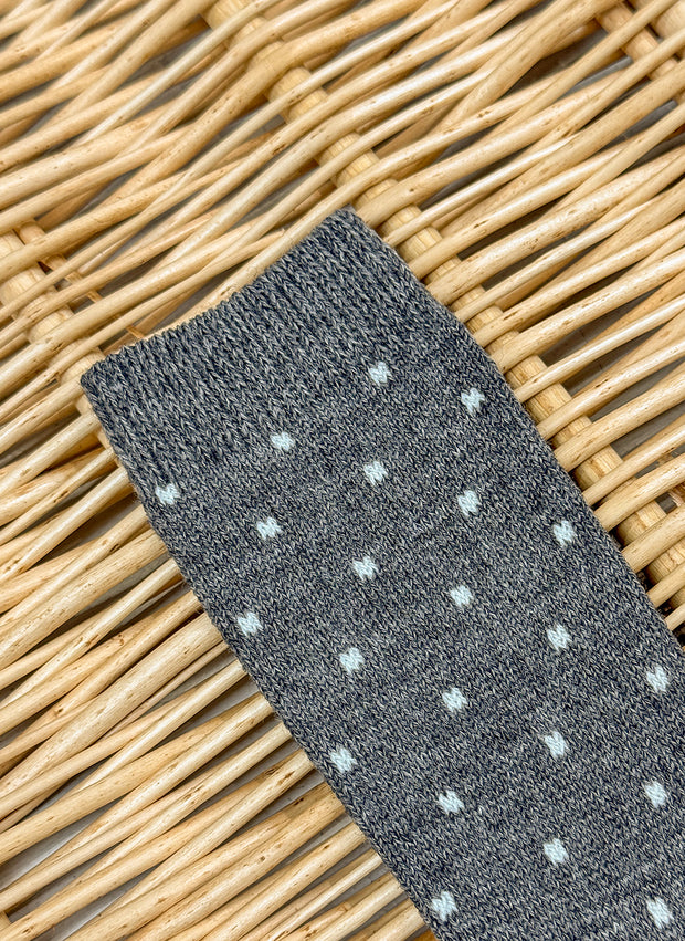 Wool-Blend knee Pois Socks