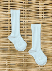 Warm Cotton Socks Ribbed Cream