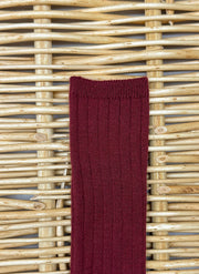 Warm Cotton Socks Ribbed Bordeaux