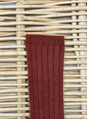 Warm Cotton Socks Ribbed Rust