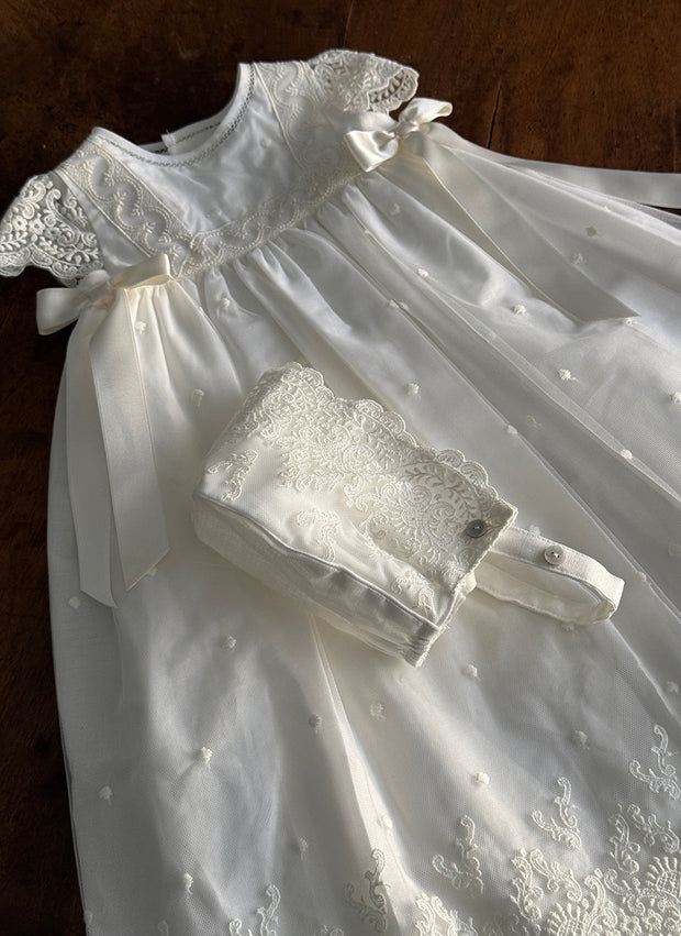 Lace Embroidered Christening/Presentation Dress