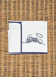 LENZUOLINO CON TRENINO BLU