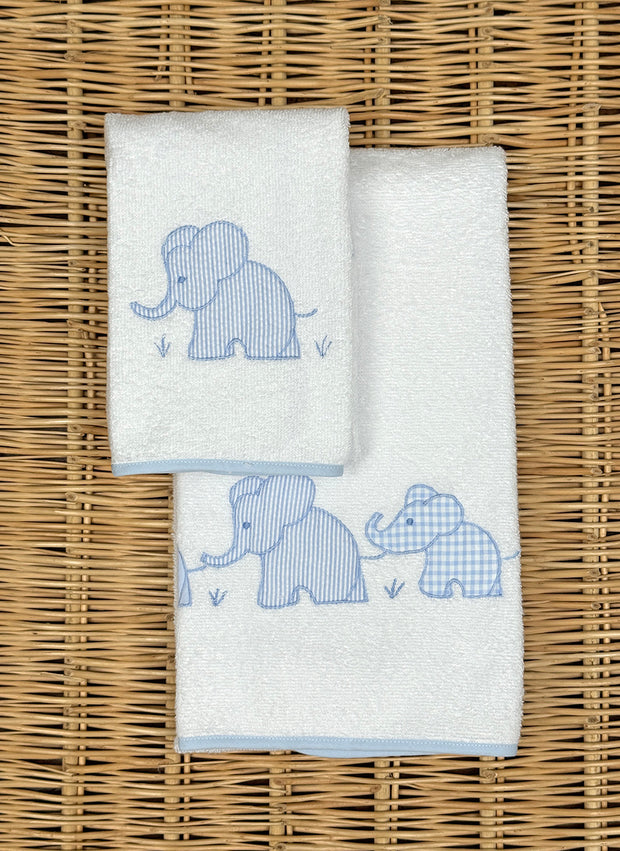 SET DI ASCIUGAMANI CON ELEFANTI