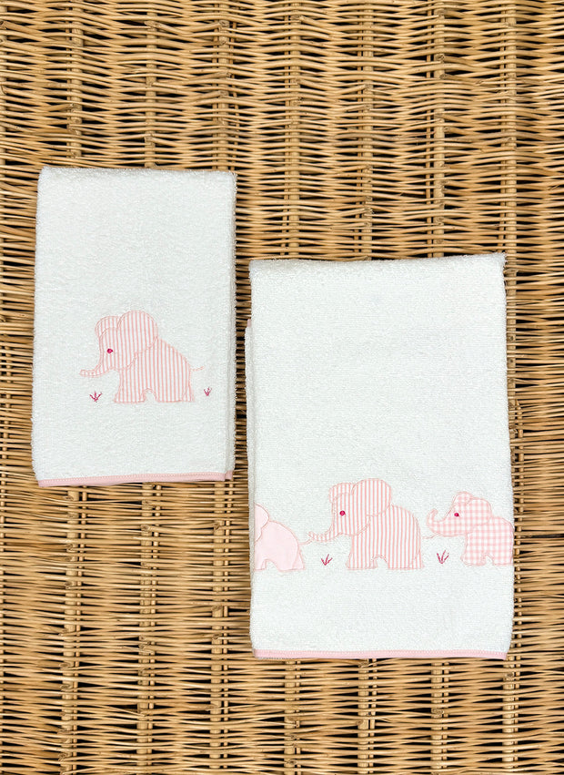SET DI ASCIUGAMANI CON ELEFANTI