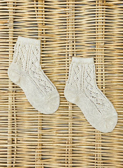 Short Socks Crochet - Beige