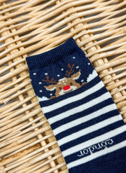 Reindeer Christmas Warm Cotton Socks