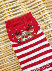 Reindeer Christmas Warm Cotton Socks