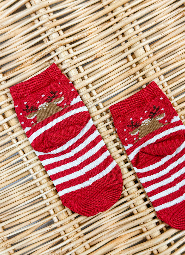 Reindeer Christmas Warm Cotton Socks