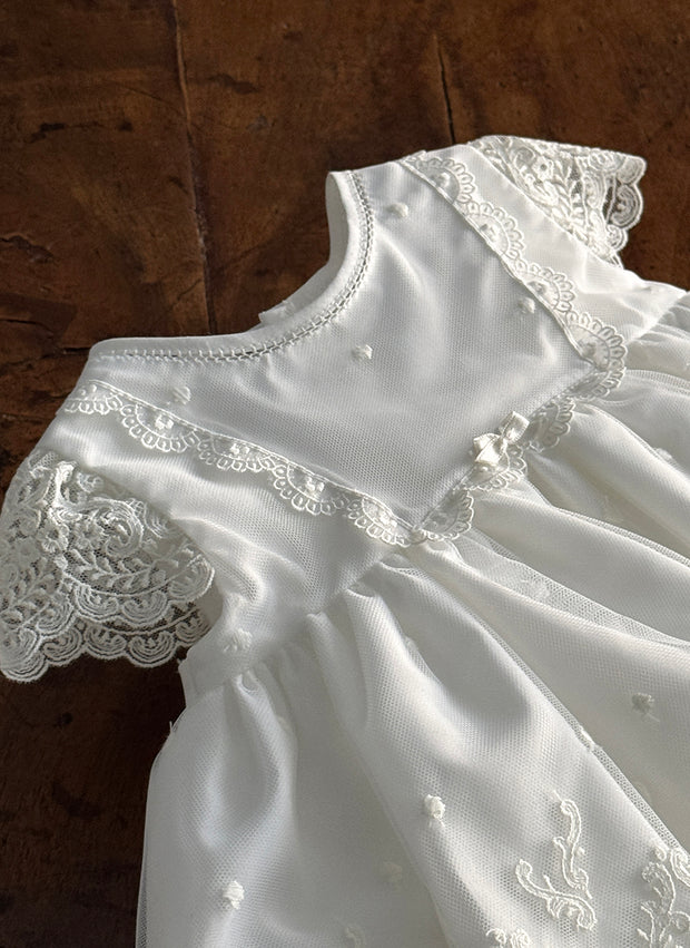 Lace Embroidered Christening/Presentation Dress