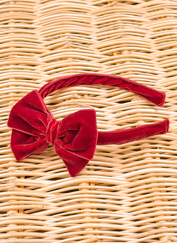 Velvet Hairband Red