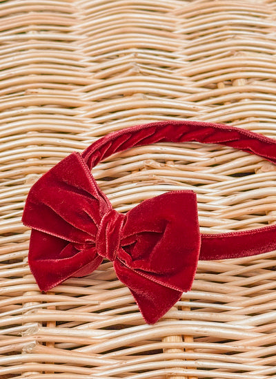 Velvet Hairband Red